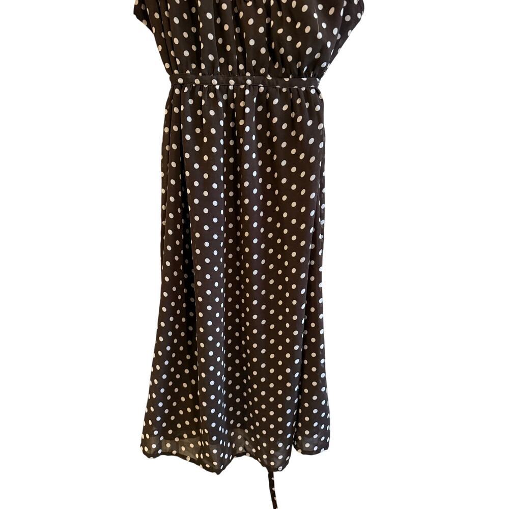 Motherhood Maternity Brown White Polka Dot Sleeveless Dress Size XL Preppy - Picture 6 of 8
